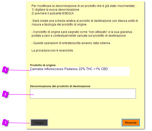 4.1. Prodotti: cambia denominazione