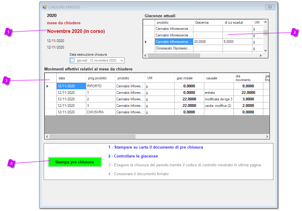 8.1. registrazione periodo